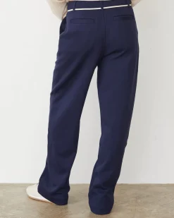 MONROW Cotton Knit Trousers DARKNAVY Fashion